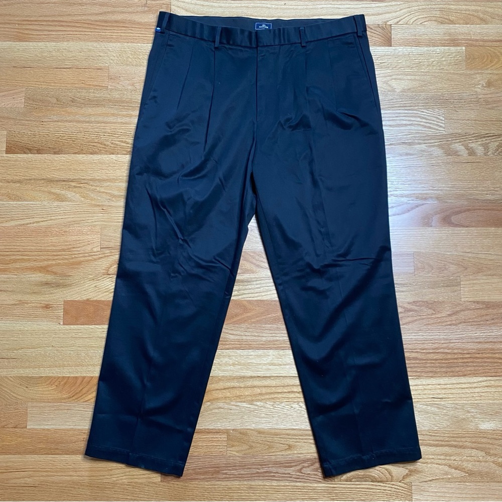 Dockers Men's Khaki Pants W40 L30 Pleated‎ Business Black Classic Cotton